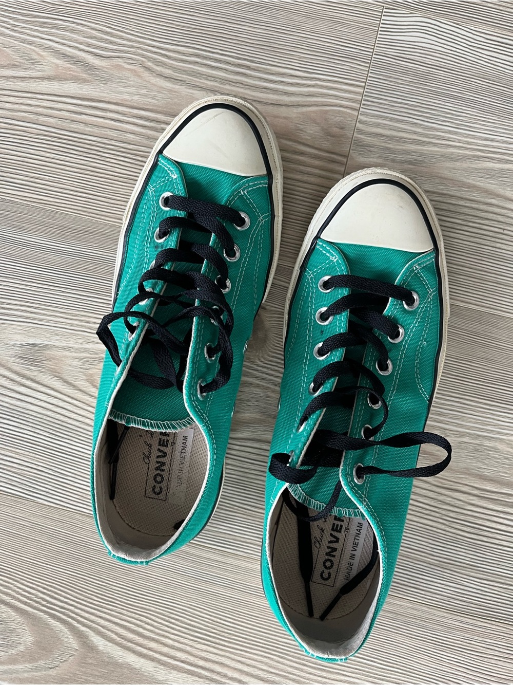 Vintage Converse Chuck 70 - Rare teal/court green canvas shoes